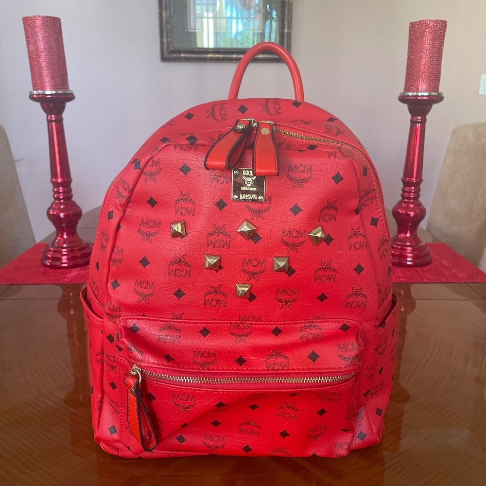 MCM M1976 Red Backpack